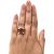 Retro 4.46ct Citrine and Diamond 18kt Ring