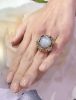 Retro Star Sapphire and Diamond Ring