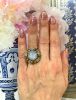 Retro Star Sapphire and Diamond Ring