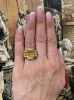 Retro Yellow Sapphire and Diamond Ring