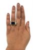 Retro Amethyst and Diamond Ring