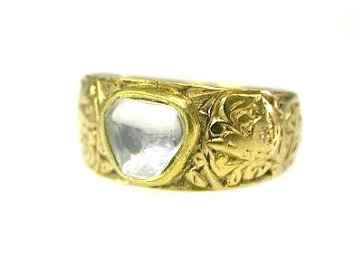 Rose Cut Diamond Solitaire Ring
