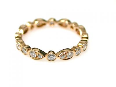 Modern Rose Gold Diamond Eternity Band
