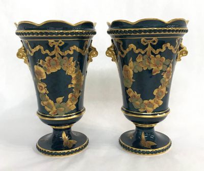 Royal Crown Derby Cabinet Urns, Date Marked 1928