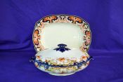 Royal Crown Derby Imari Tray & Covered Vegetable Dishes