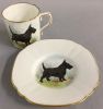 Royal Crown Derby Scottish Terrier Coffee Can & Saucer