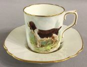 Royal Crown Derby Welsh Springer Coffee Can & Saucer
