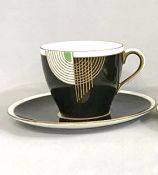 Royal Doulton Art Deco “Tango” Demitasse Cups & Saucers