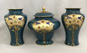 Royal Worcester 3 Piece Mantle Garniture