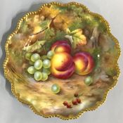 Royal Worcester Hand Painted Fruit Plate