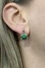 Vintage .30ct Diamond and Enamel 18kt Earrings