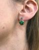 Vintage .30ct Diamond and Enamel 18kt Earrings