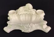 SPM White Porcelain Inkwell In The Rococo Style, circa 1880-1900