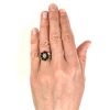 Sapphire and Diamond Cluster Ring