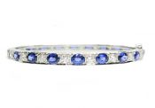 Modern Sapphire and Diamond Bracelet