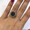 Vintage 1.94ct Sapphire and Diamond Ring in 18kt White Gold