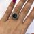 Modern Sapphire and Diamond Ring