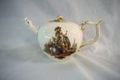 Saxe Porcelain Figural Spout Teapot