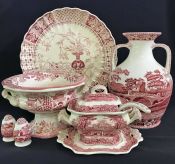See Our Large Collection of Pink Transfer Ware China, Priced Individually