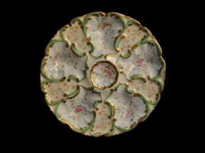 Oyster Plates Limoges Rococo Style