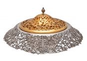 Shreve & Co. Sterling Silver Rose Bowl With An Elaborately Pierced Skirt