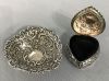 Silver Heart Ring Box & Pin Tray