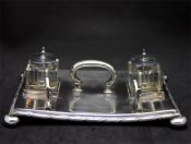 Silver Plate Inkwell