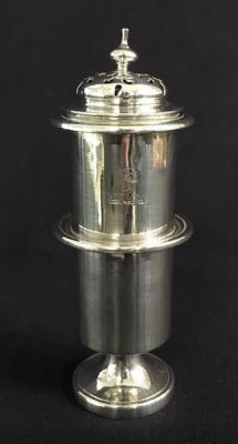 Silver Plate Pounce Pot (Sander), English, 19th Century