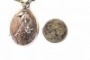 Victorian Sterling Silver Double Picture Oval Locket & Chain
