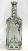 Silver overlay decanter, American circa 1940