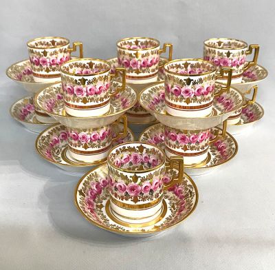 Spode Coffee Cans and Saucers, circa 1891-1900