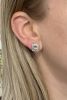 Modern Aquamarine and Diamond Stud Earrings