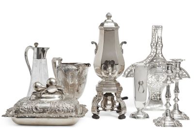 Sterling Silver, Crystal & Plate Collection