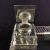 Sterling Silver & Glass Double Inkwell & Stand