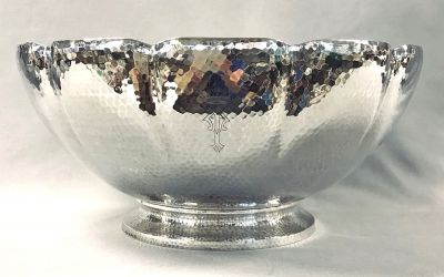 Substantial Silver Punch Bowl, Spanish, early 20th Century