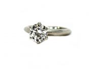 Tiffany & Co. Vintage 1.32ct Diamond Solitaire Platinum Ring