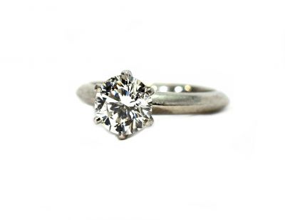 Tiffany & Co. Vintage 1.32ct Diamond Solitaire Platinum Ring