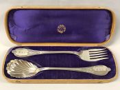 Tiffany Sterling Silver Serving Spoon and Fork