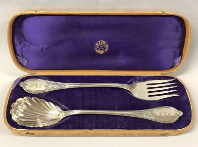 Tiffany Sterling Silver Serving Spoon and Fork