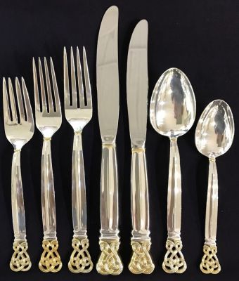 Towle Sterling Silver Flatware “Celtic Weave Gold”