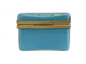 Turquoise Blue Cased Glass Murano Box