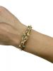 Turquoise and Pearl Floral Bracelet in 14kt Yellow Gold