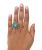 Vintage .98ct Turquoise Cluster 18kt Ring
