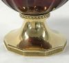 Unsigned Moser Ruby Glass Bulbous Vases