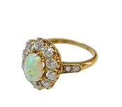 Ryrie Bros Antique Opal and Diamond Ring
