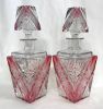 Val Saint Lambert Square Spirit Decanters