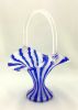 Venetian Glass Basket, Mid 20th Century, Made In Murano