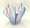 Venini Glass Multi Colour Ribbons “Fazzoletto” (Handkerchief) Bowl
