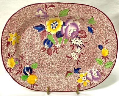 Vibrant Earthenware Platter, England, circa 1921-32
