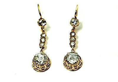 Victorian Diamond Drop Earrings